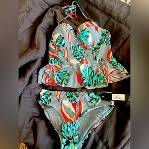 Brand new Nicole Miller 2 piece swimsuit